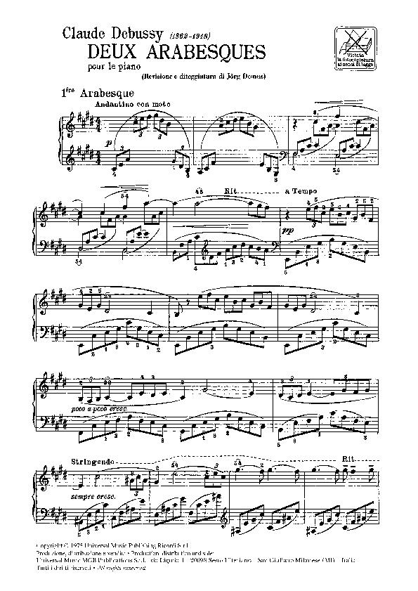 Deux Arabesques - pro klavír